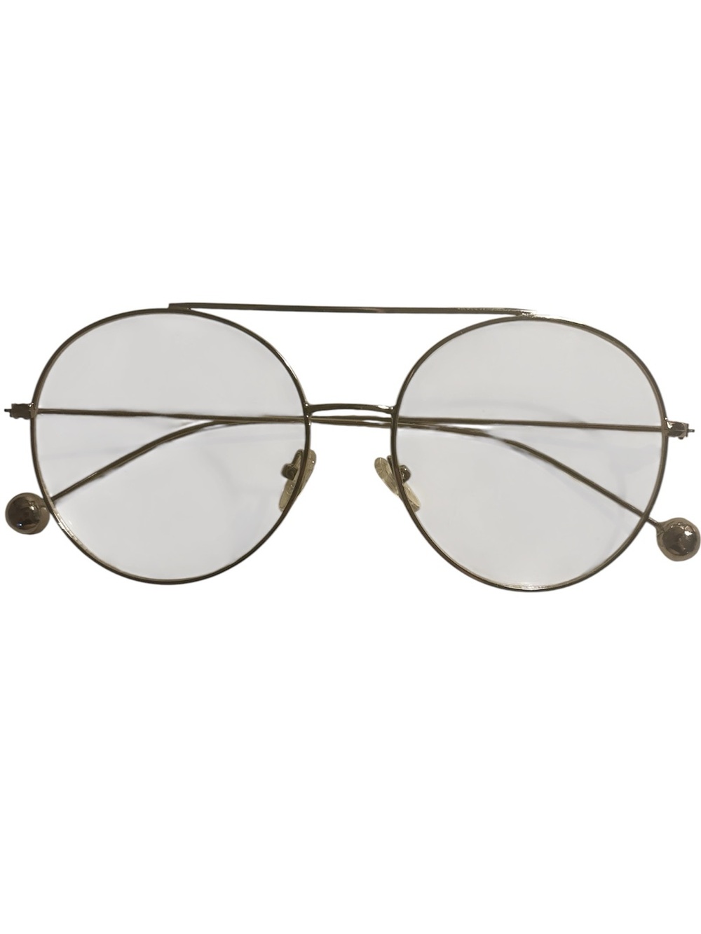 Silver Aviator Metal Frame Decorative Glasses Accent clear blue light blockers